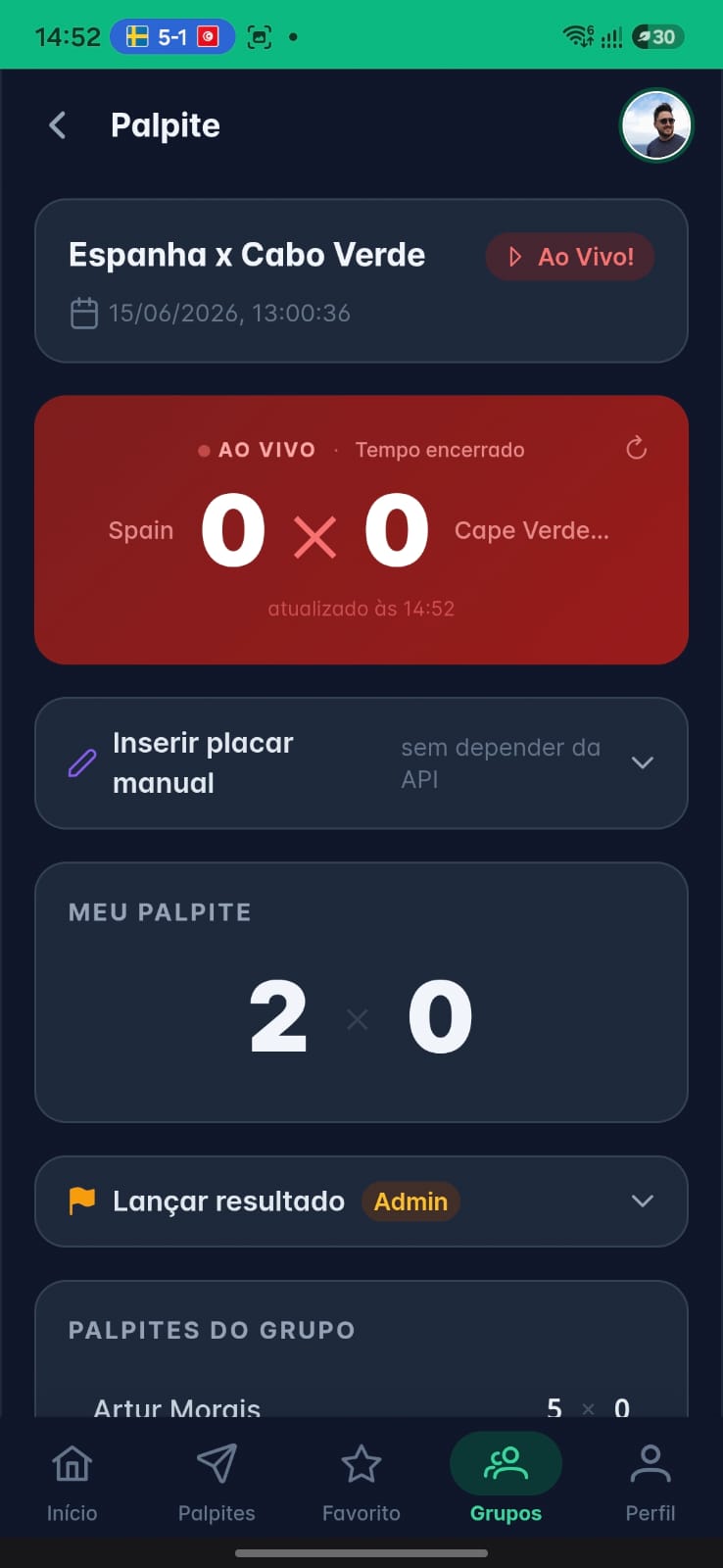 Detalhes e Estatísticas da Partida